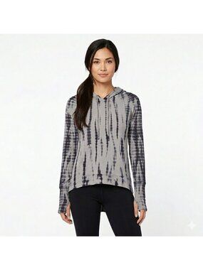 NWT Balance Collection Cotton Hooded Long Sleeve Top Sz L Activewear Outdoor